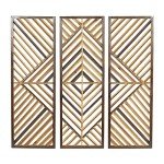 Geometric Wood Wall Decor Set of 3