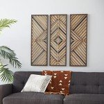 Geometric Wood Wall Decor Set of 3