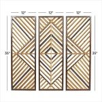 Geometric Wood Wall Decor Set of 3