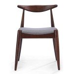 Francie Fabric Dining Chairs, Dark Beige & Walnut, 2 Pack