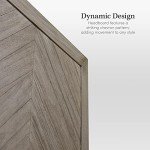 Chevron Wooden Bed Frame with Headboard - California King