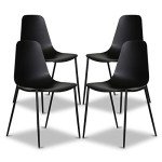 POLY & BARK Isla Set of 4 Black Chairs