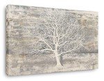 Abstract Winter Tree Canvas Wall Art for Home