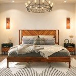 Rustic Deluxe King Bed Frame with Acacia Wood