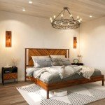 Rustic Deluxe King Bed Frame with Acacia Wood