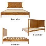 Rustic Deluxe King Bed Frame with Acacia Wood