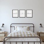 Set of 3 Black "Sweet Dreams" Wall Panels