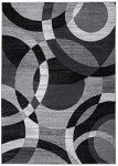 Modern Abstract Circle Area Rug – Gray 5' x 7