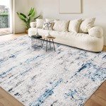 Large Soft Indoor Area Rug: 8x10 Modern Design
