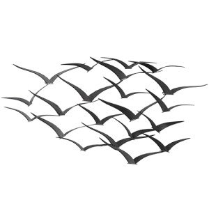 Metal Bird Themed Wall Sculpture by Deco 79