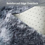 Thick Fluffy Dark Grey 8x10 Area Rug