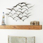 Metal Bird Themed Wall Sculpture by Deco 79