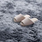 Thick Fluffy Dark Grey 8x10 Area Rug