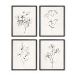 Framed Vintage Botanical Prints - Set of 4