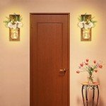 Rustic Mason Jar Wall Sconces with Fairy Lights