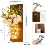 Rustic Mason Jar Wall Sconces with Fairy Lights
