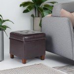 Kinfine Square Tufted Storage Ottoman