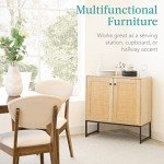 2-Door Rattan Storage Cabinet for Home Use