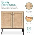 2-Door Rattan Storage Cabinet for Home Use