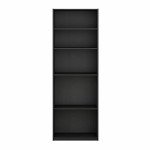 Furinno JAYA Home 5-Shelf Bookcase in Black
