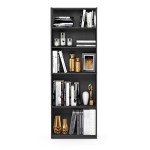 Furinno JAYA Home 5-Shelf Bookcase in Black