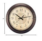 Rustic Brown 14" Analog Wall Clock by LaCrosse