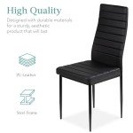 Stylish 5-Piece Glass Dining Table Set with Chairs