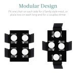 Stylish 5-Piece Glass Dining Table Set with Chairs