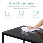 Stylish 5-Piece Glass Dining Table Set with Chairs