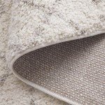 Ivory/Beige Moroccan Shag Rug for Home