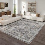 Large Soft Boho Washable Area Rug – 8x10