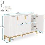 Elegant 59-Inch Buffet Cabinet with Storage Solutions