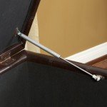 Alexandria Bonded Leather Storage Ottoman - Marbled Brown