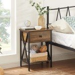 Modern Nightstands Set of 2 with Storage
