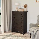 Fremont 5-Drawer Chest in Espresso Brown
