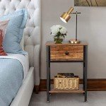 Modern Nightstands Set of 2 with Storage