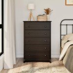 Fremont 5-Drawer Chest in Espresso Brown