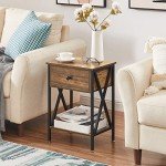 Modern Nightstands Set of 2 with Storage