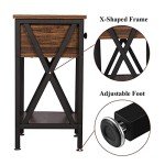 Modern Nightstands Set of 2 with Storage