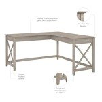 Key West 60" L-Shaped Desk by Bush Furniture