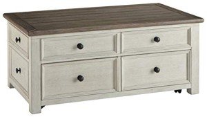Bolanburg Rustic Lift Top Coffee Table with Drawers