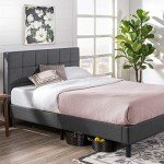 ZINUS Lottie Grey King Upholstered Bed Frame