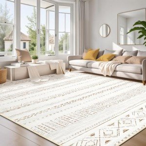 Boho Moroccan 9x12 Area Rug for Home Decor