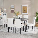 Set of 4 Modern Faux Leather Dining Chairs