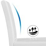 Set of 4 Modern Faux Leather Dining Chairs