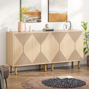 Tribesigns Modern Wood Storage Cabinet with Doors