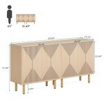 Tribesigns Modern Wood Storage Cabinet with Doors