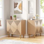 Tribesigns Modern Wood Storage Cabinet with Doors
