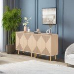 Tribesigns Modern Wood Storage Cabinet with Doors