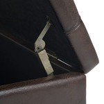 Harrison Coffee Table Storage Ottoman in Distressed Brown